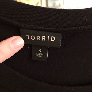 torrid Dresses - NWOT Torrid Black Skater Dress w/ Floral Sleeves torrid Dresses - NWOT Torrid Black Skater Dress w/ Floral Sleeves